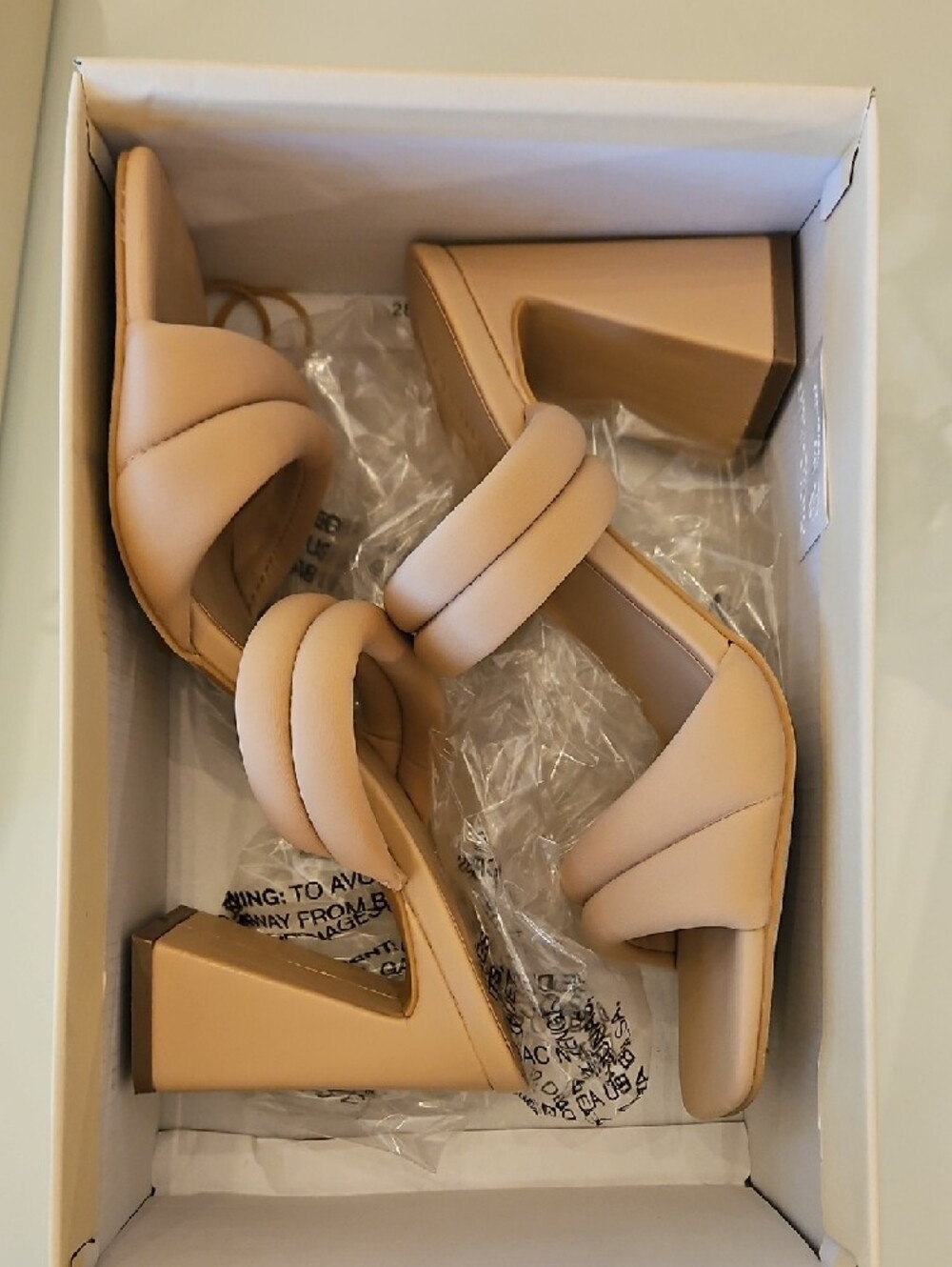 Open Edit Beige Heeled Sandals Size 9